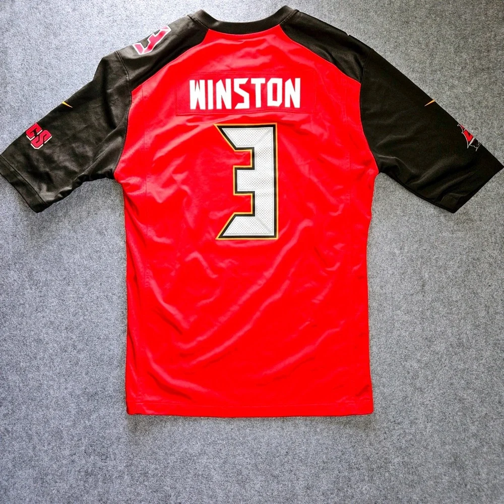 Nike Jameis Winston Tampa Bay Buccaneers NFL Jersey Red Mens XXL 3 On Field